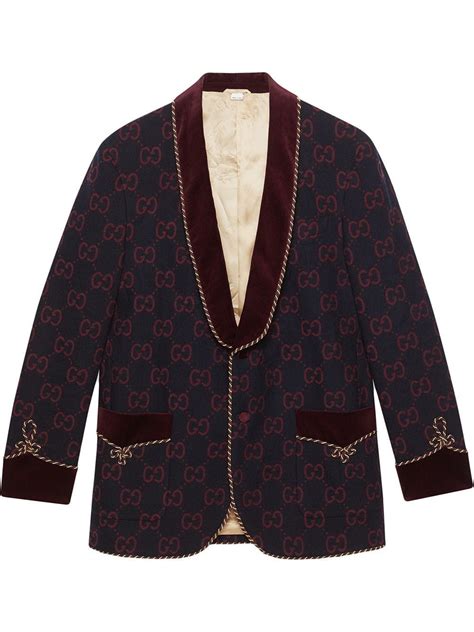 souvenir jacket gucci|Gucci smoking jacket.